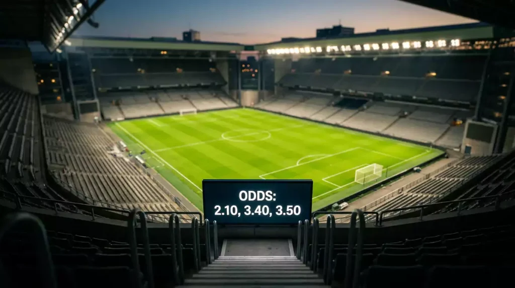 Fodbold odds forklaret med decimal-format, implied probability og bookmakermarginal